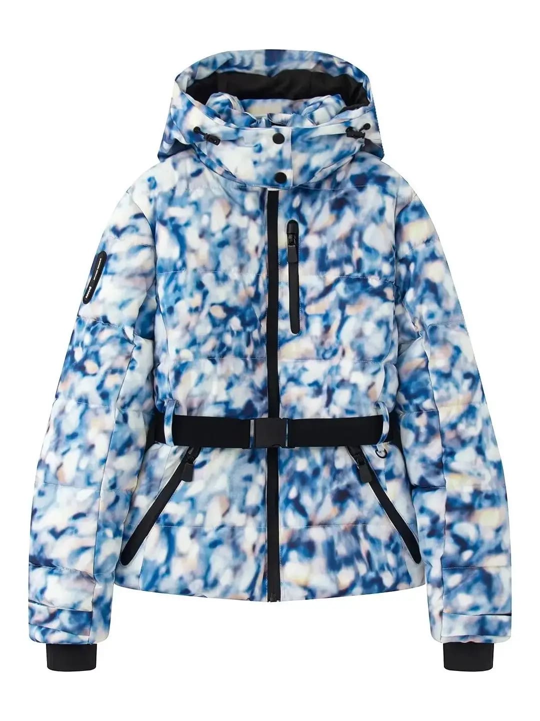 Felicity Belted Quilted Puffer Ski Jacket For Winter_5