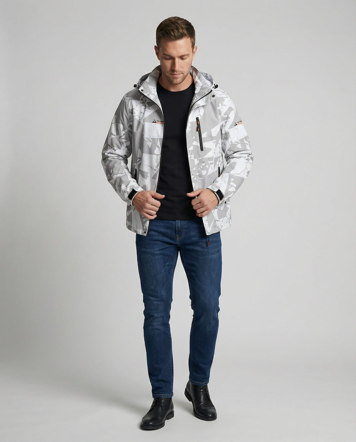 Wyatt Hooded Letter Print Ski Jacket For Winter_3