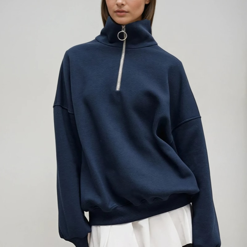 Sigrid Oversized Half Zip Sweatshirt_1
