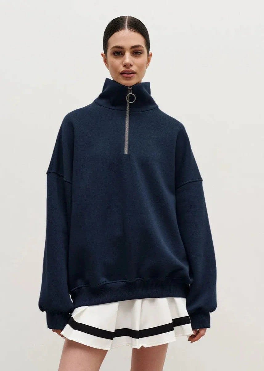 Sigrid Oversized Half Zip Sweatshirt_4
