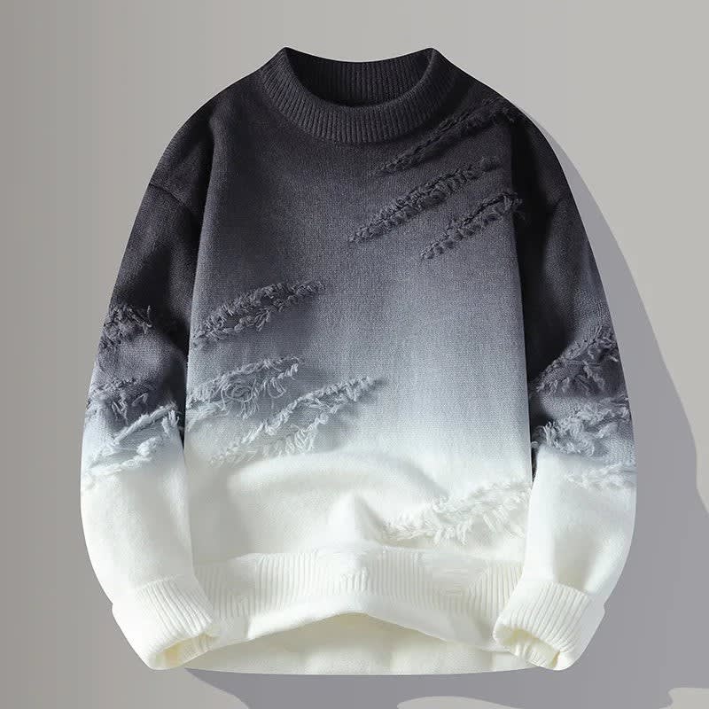 Lennox Distressed Gradient Knit Sweater_1