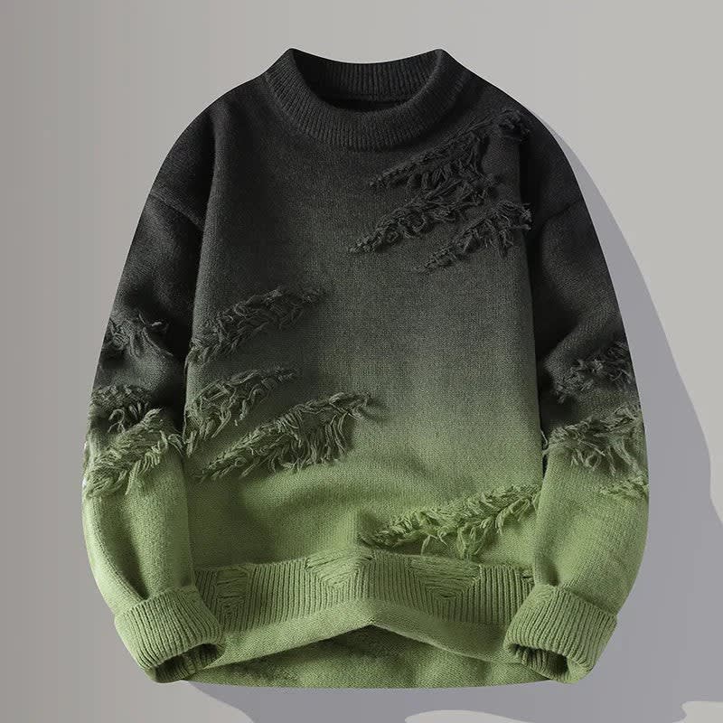 Lennox Distressed Gradient Knit Sweater_2