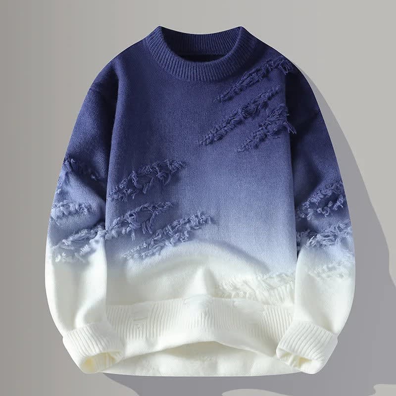 Lennox Distressed Gradient Knit Sweater_3