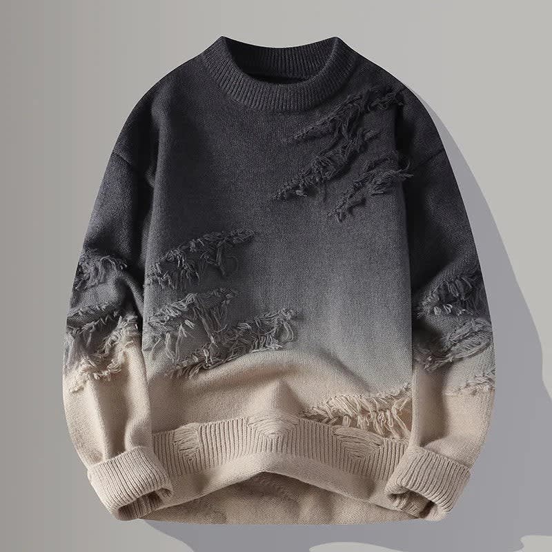 Lennox Distressed Gradient Knit Sweater_4