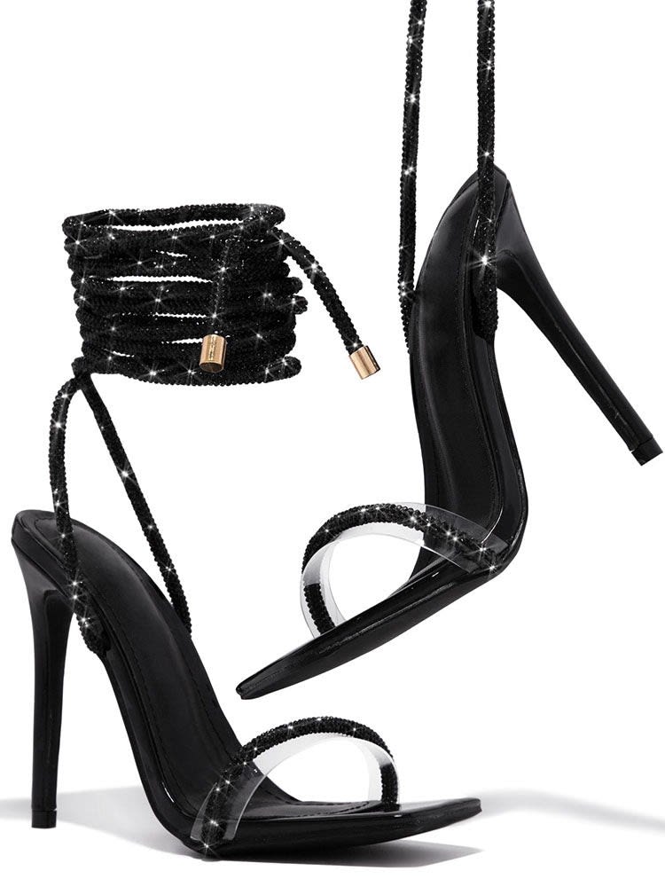 Gisele Rhinestone Lace Up Heels_12