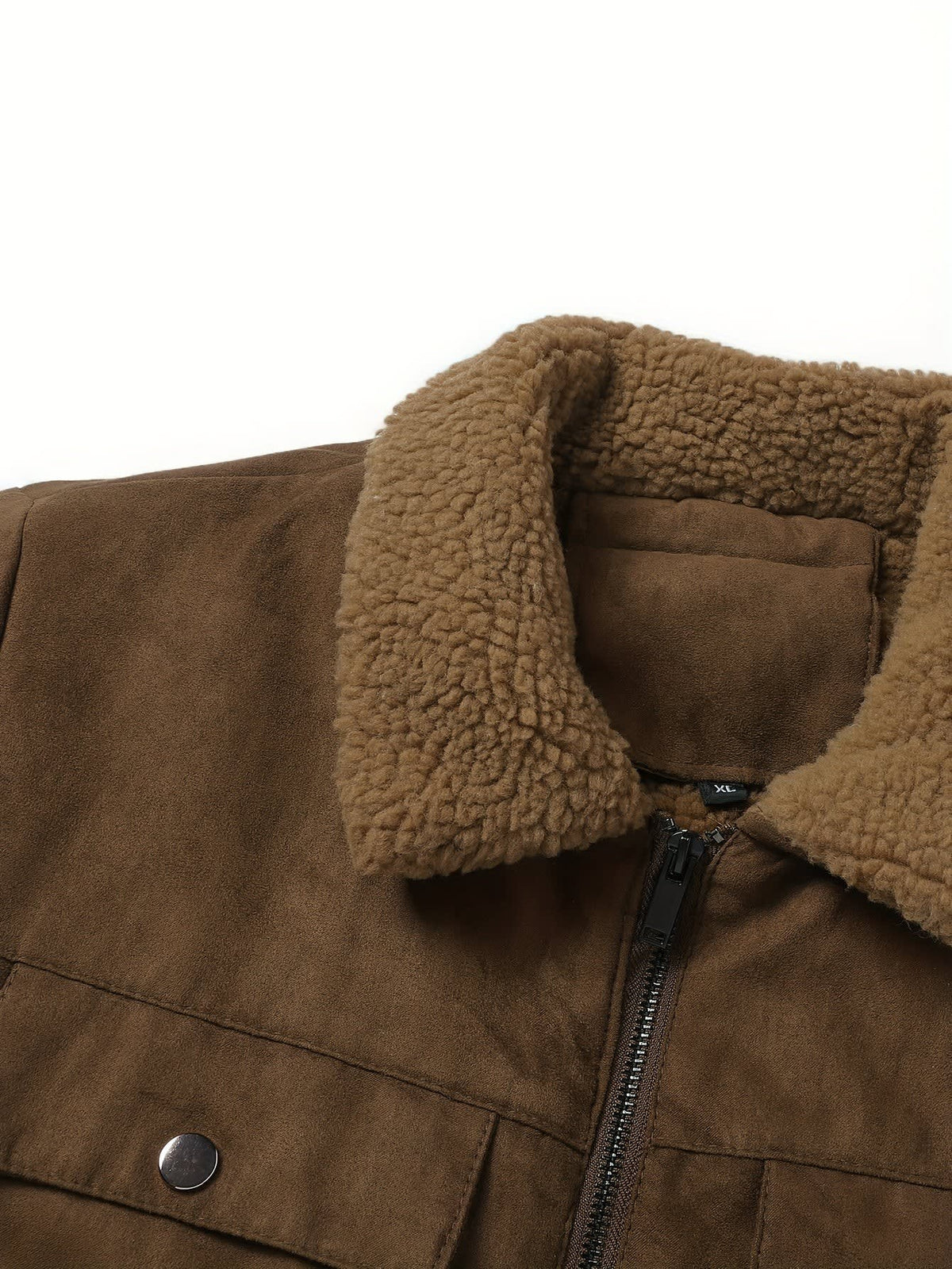 Carlos Sherpa Lined Faux Suede Trucker Jacket_5