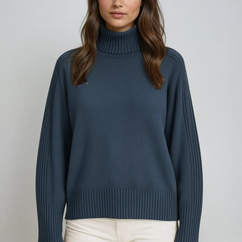 Ansley Ribbed Turtleneck Sweater_1