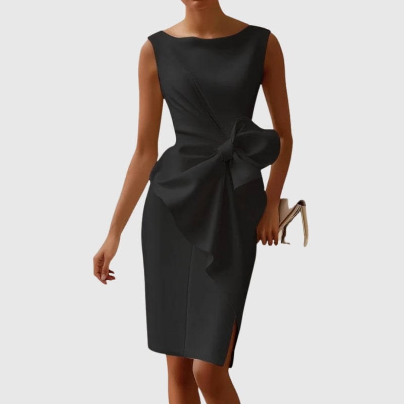 Selma Sleeveless Bow Detail Cocktail Dress_1