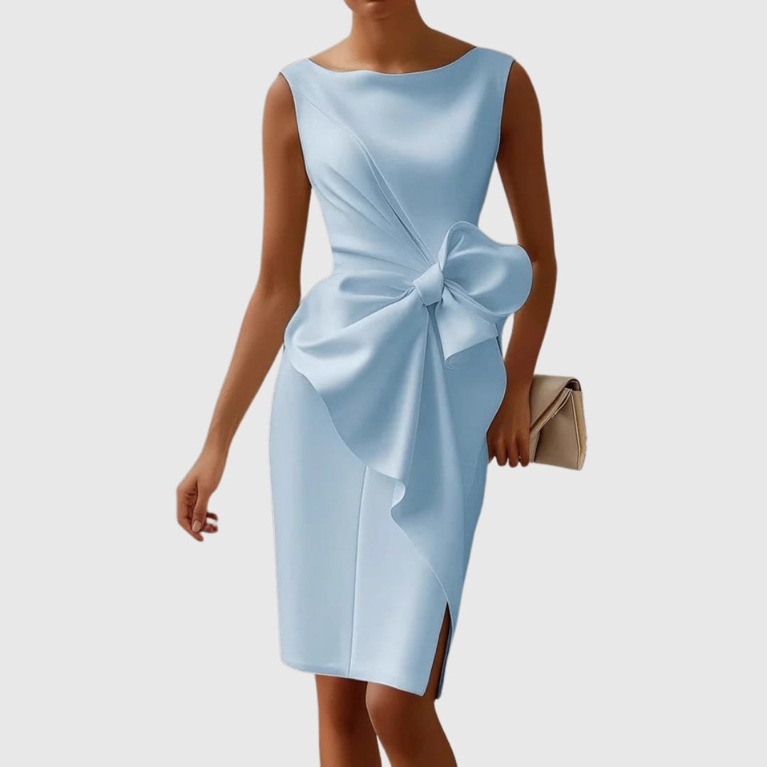 Selma Sleeveless Bow Detail Cocktail Dress_4
