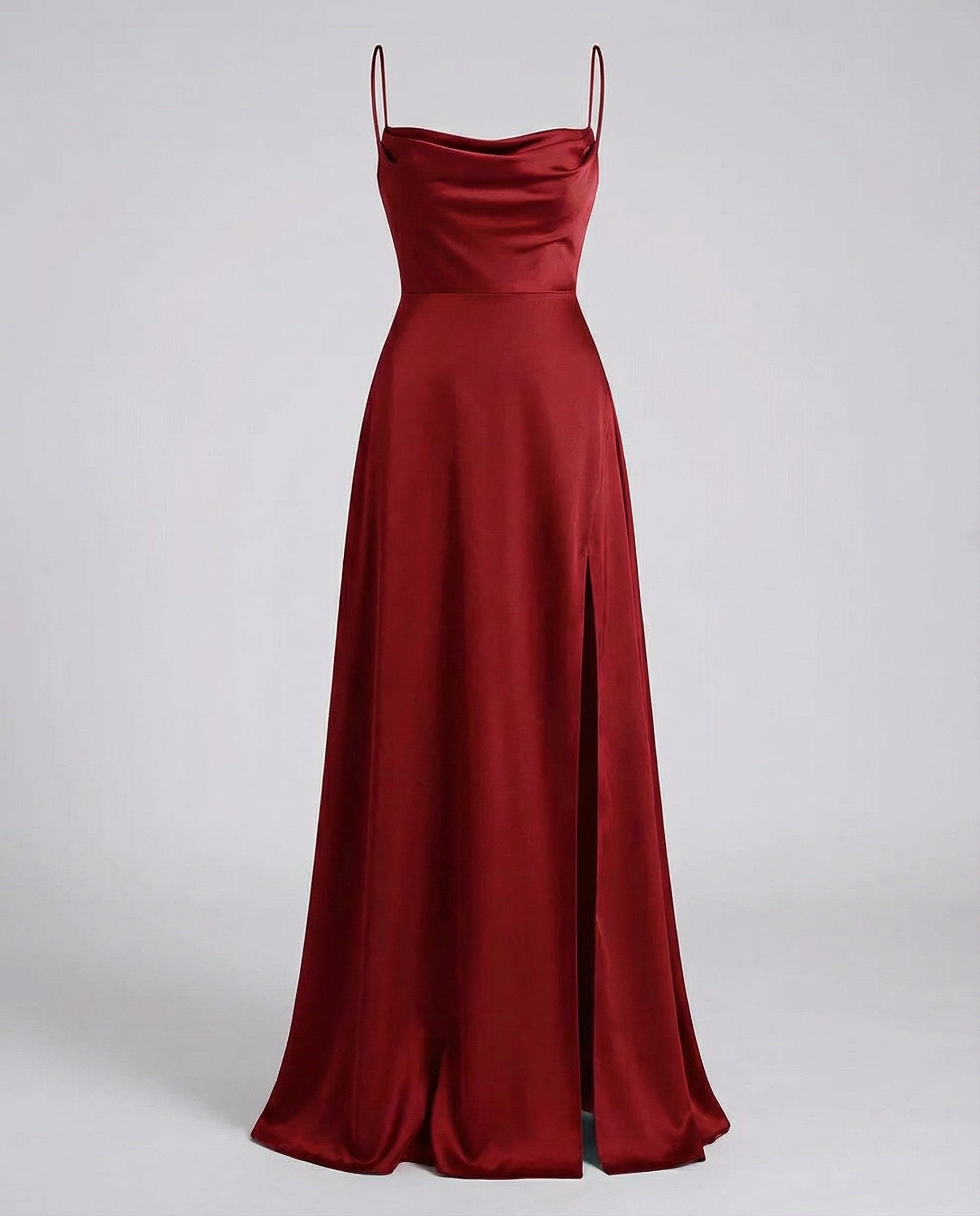Fenella Satin Cowl Neck Side Slit Maxi Dress_4