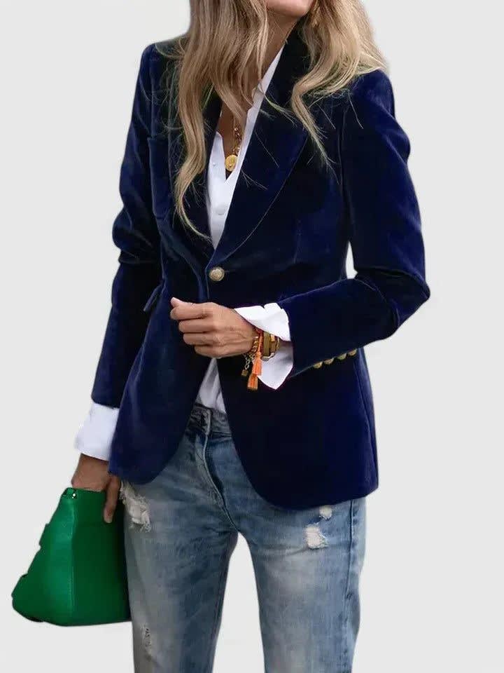 Eirene Velvet Notch Lapel Blazer_4
