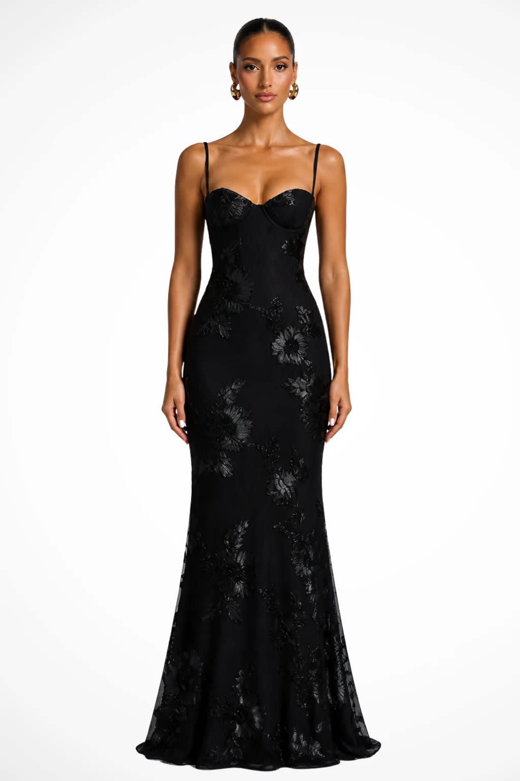 Octavia Embroidered Corset Wedding Guest Maxi Dress_5