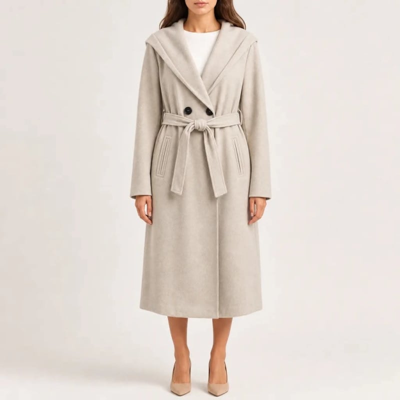 Anne Hooded Belted Wrap Coat_1