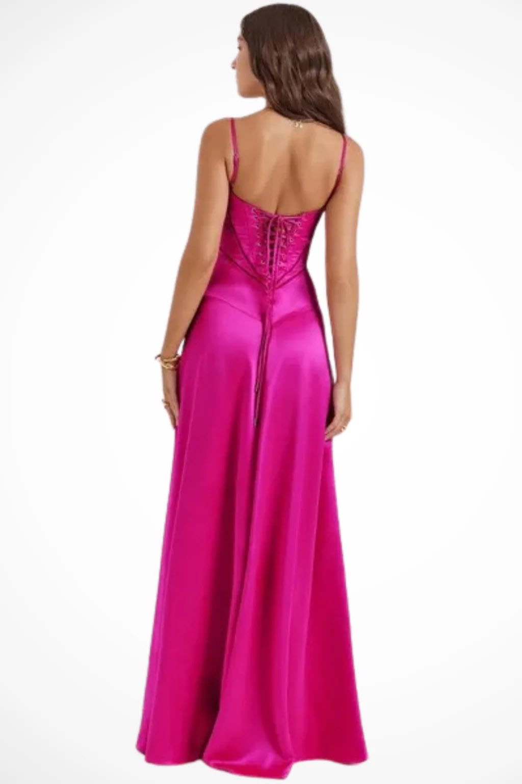 Larissa Square Neck Lace-Up Back Wedding Guest Maxi Dress_24