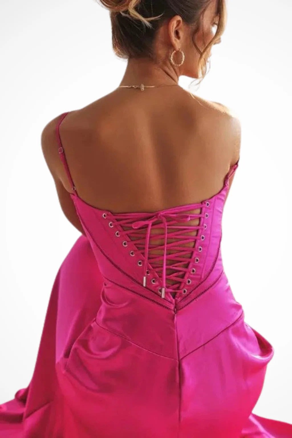 Larissa Square Neck Lace-Up Back Wedding Guest Maxi Dress_34