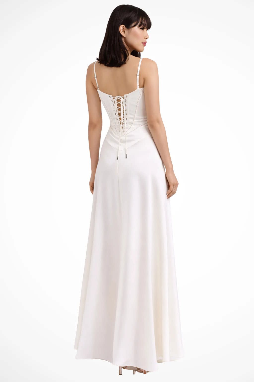 Larissa Square Neck Lace-Up Back Wedding Guest Maxi Dress_4