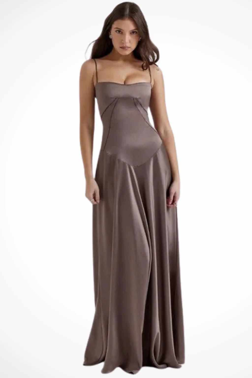 Larissa Square Neck Lace-Up Back Wedding Guest Maxi Dress_44