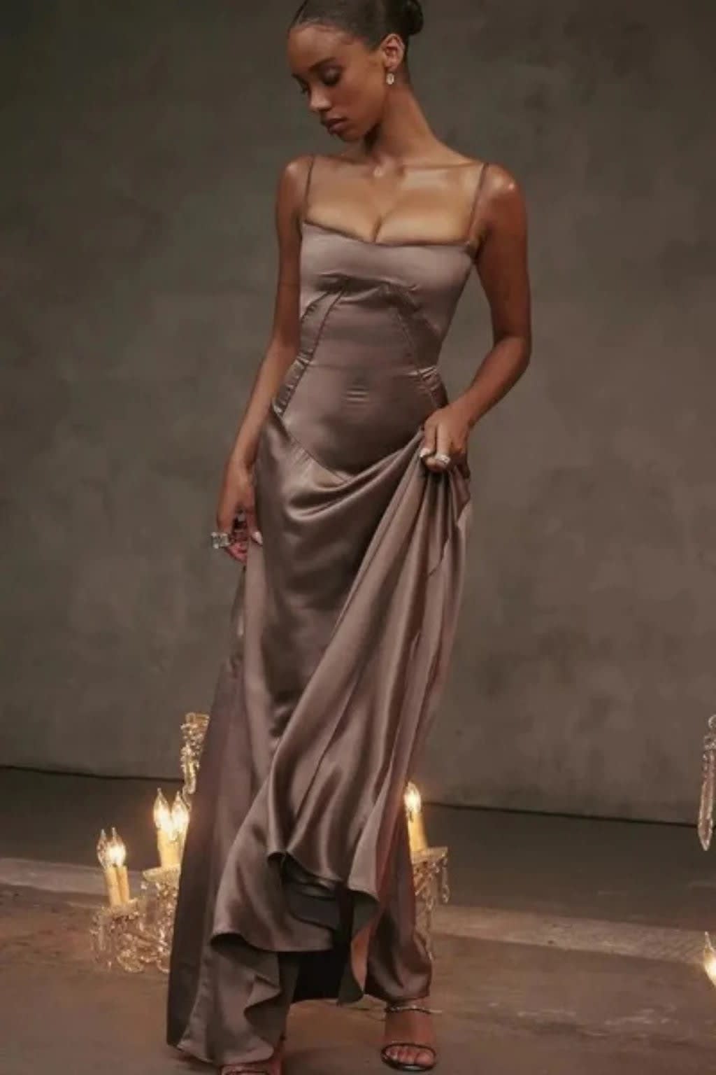 Larissa Square Neck Lace-Up Back Wedding Guest Maxi Dress_45