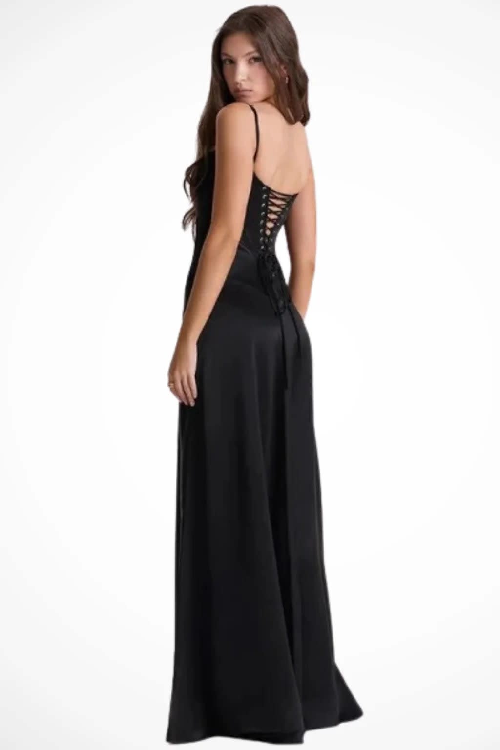 Larissa Square Neck Lace-Up Back Wedding Guest Maxi Dress_51