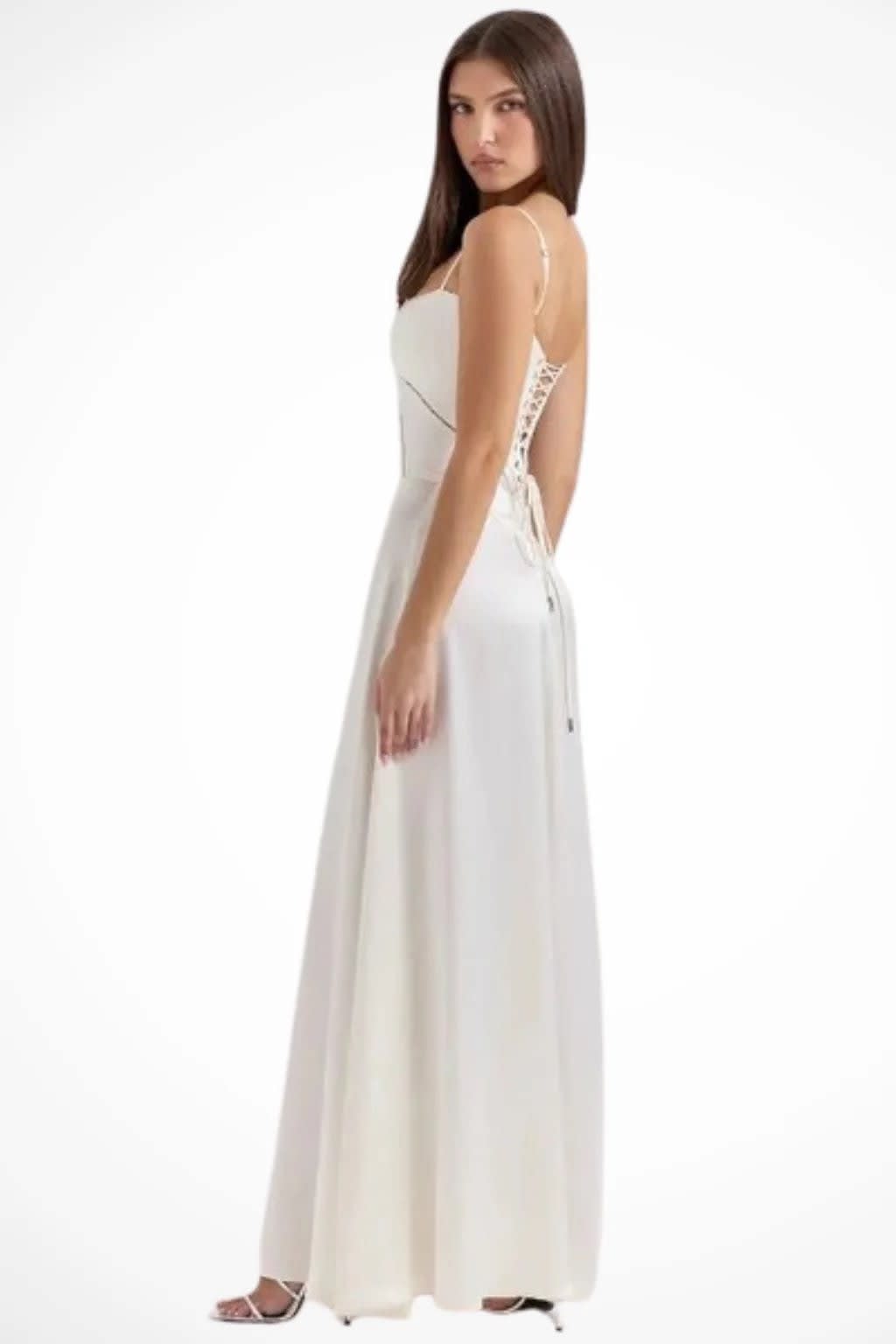 Larissa Square Neck Lace-Up Back Wedding Guest Maxi Dress_7