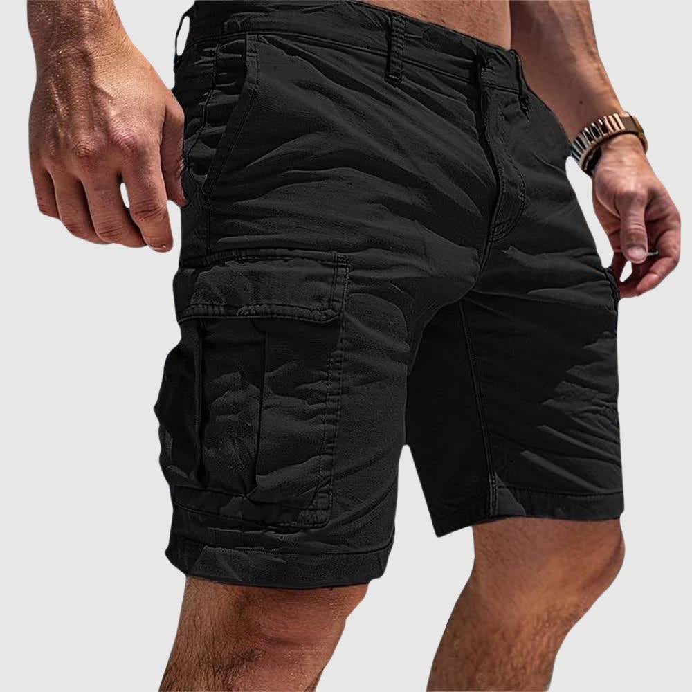 Malcolm Washed Cotton Cargo Shorts_2