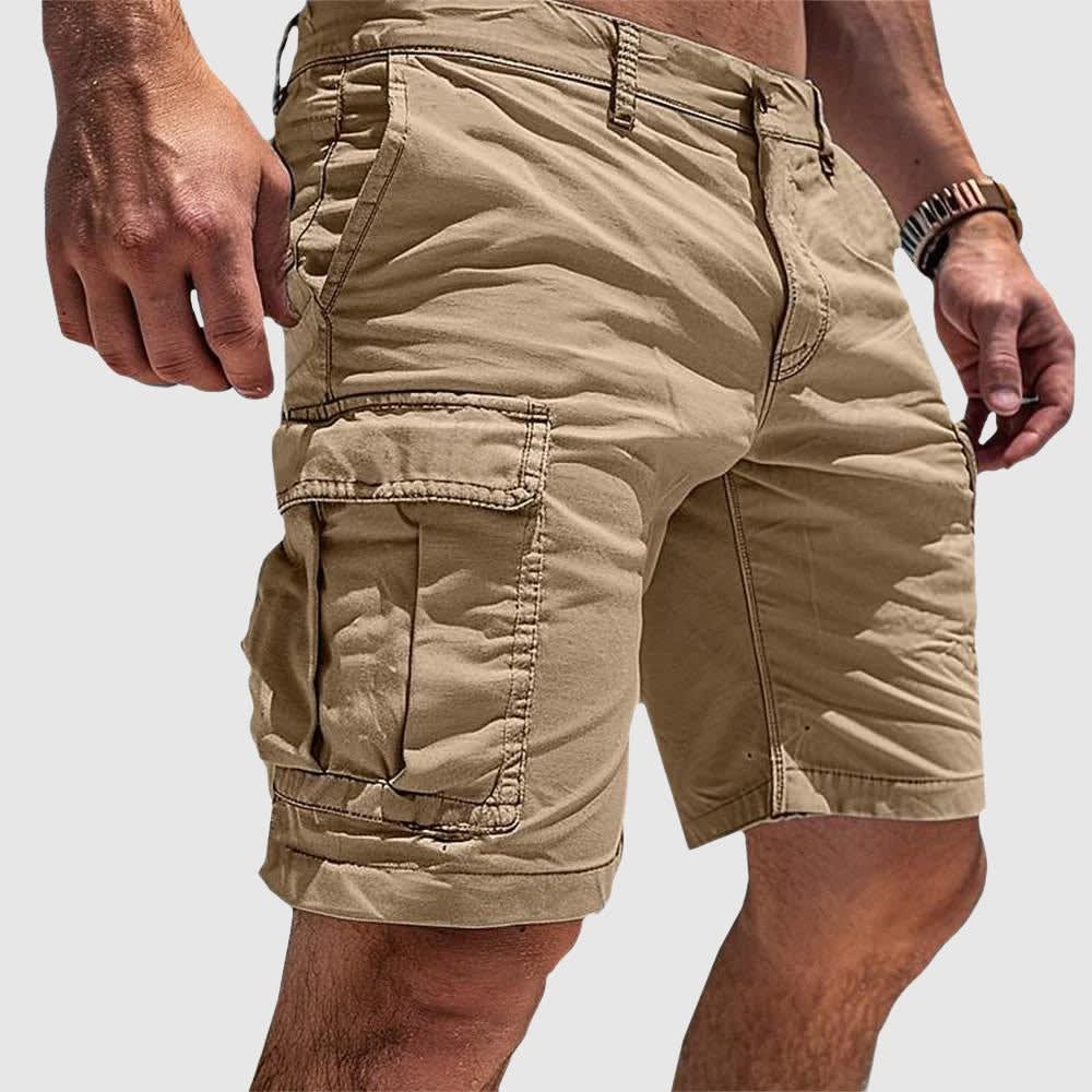 Malcolm Washed Cotton Cargo Shorts_3