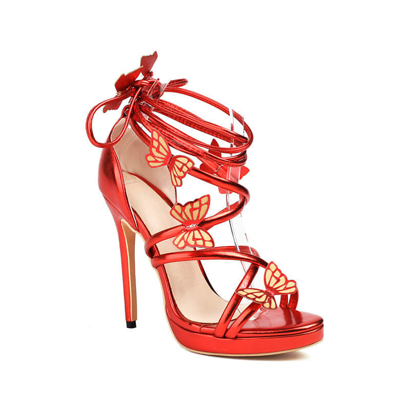 Lorenza Butterfly Lace Up Platform Heels_4
