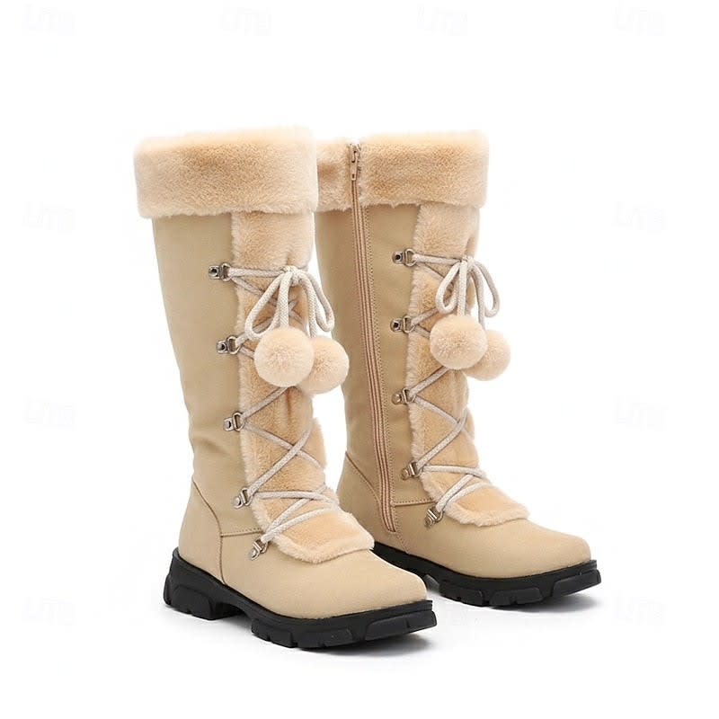 Abigail Faux Fur Lace-Up Winter Boots_3