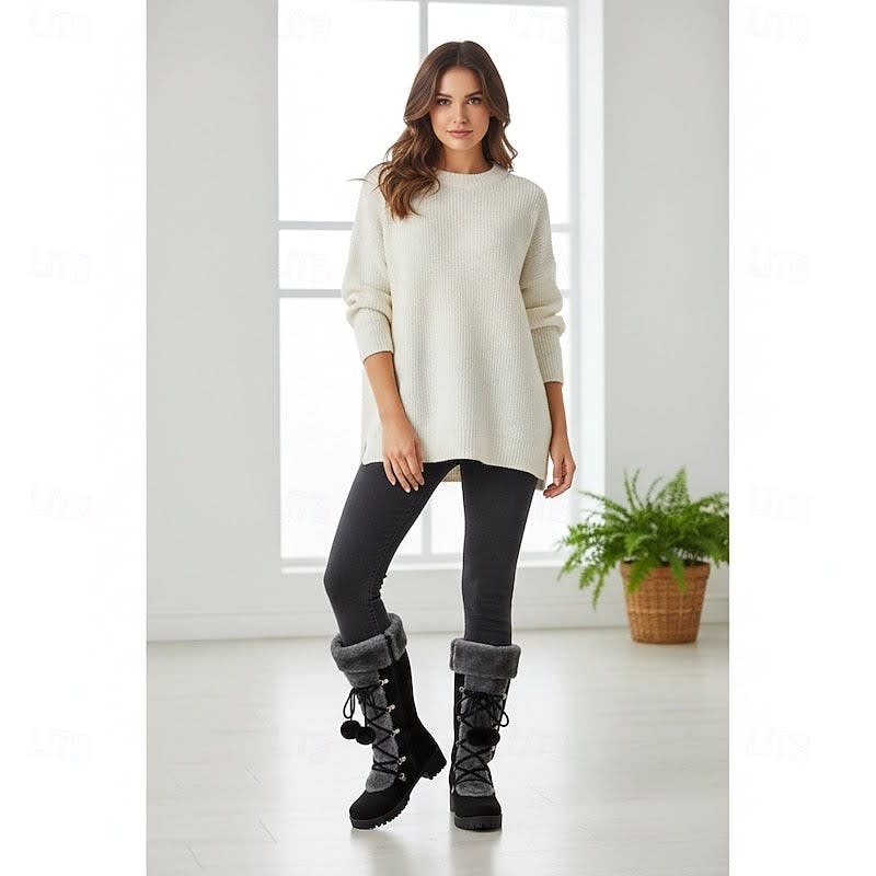 Abigail Faux Fur Lace-Up Winter Boots_8