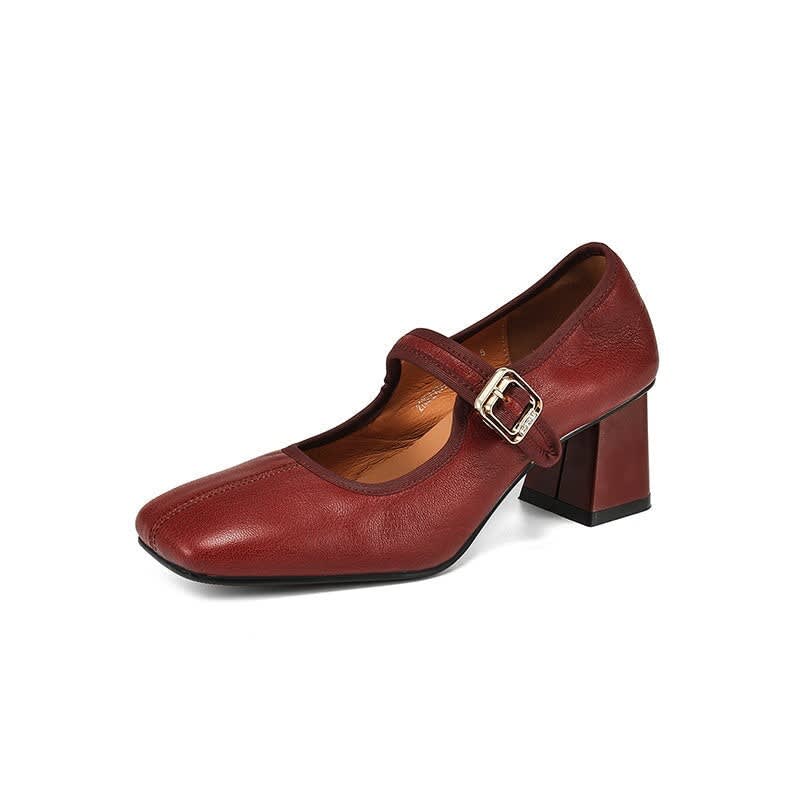 Flora Square Toe Mary Jane Block Heels_10