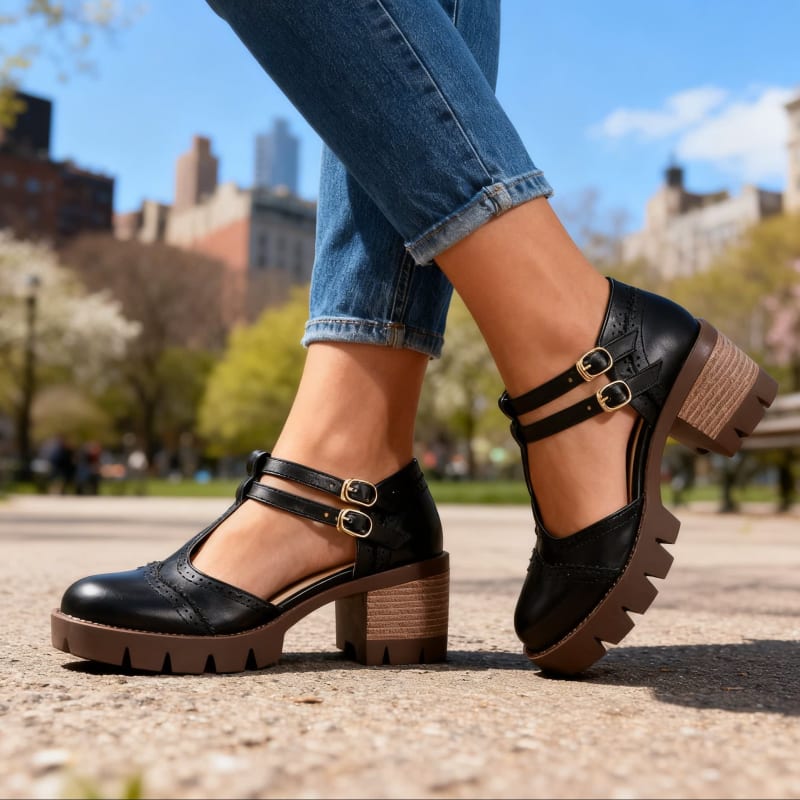 Alexa Brogue Platform Mary Jane Heels_1