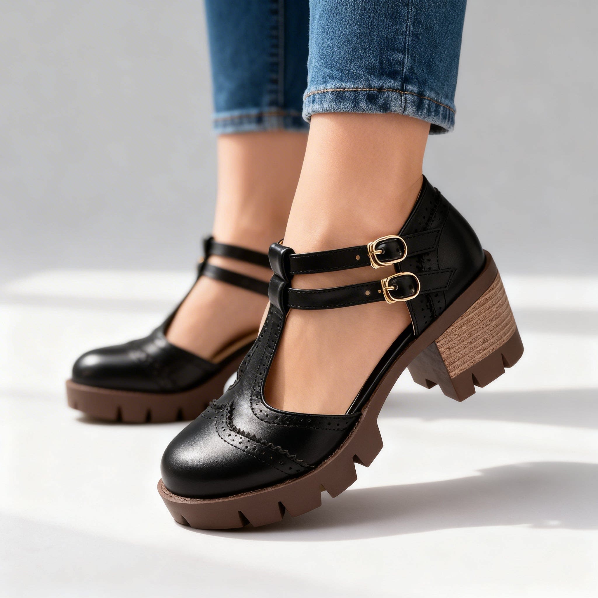 Alexa Brogue Platform Mary Jane Heels_5
