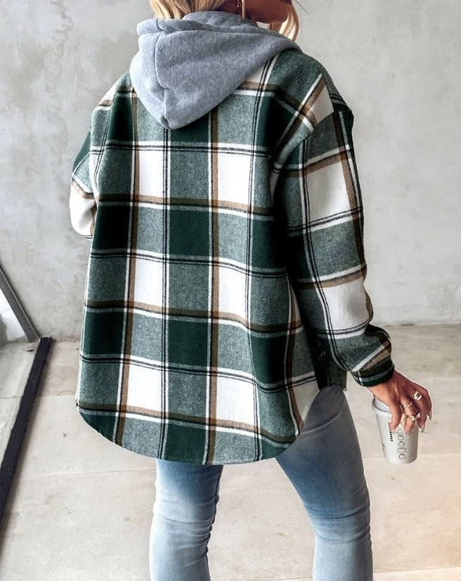 Lisa Plaid Hooded Shirt Jacket_2