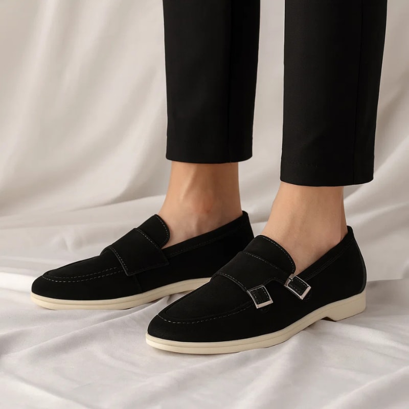 Manuel Suede Cupsole Double Monk Strap Loafers_6