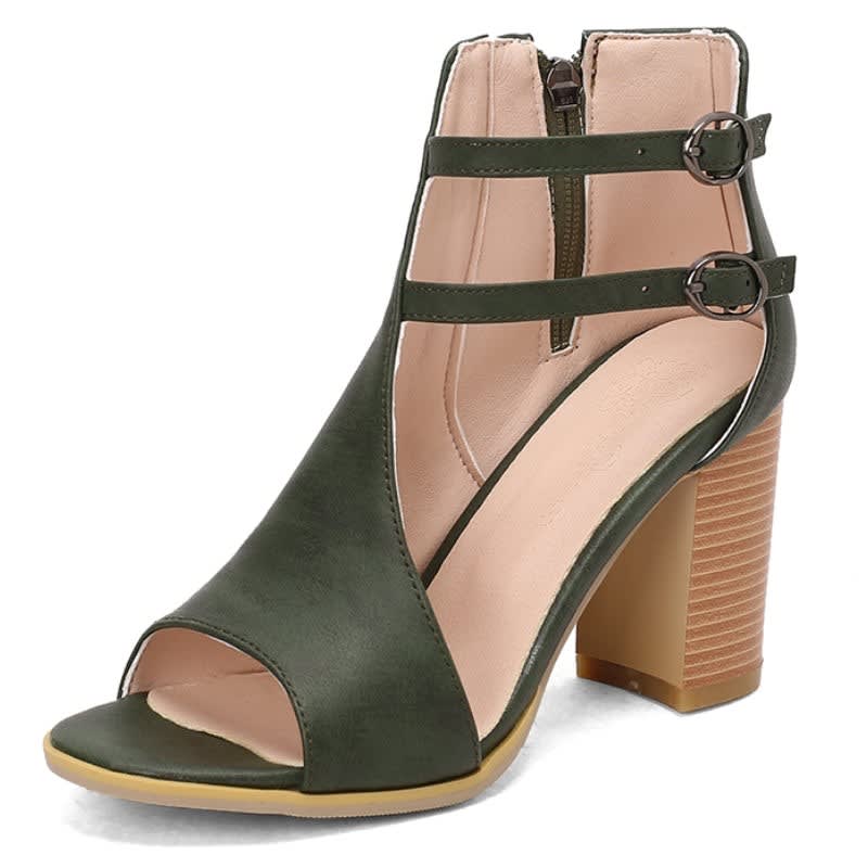 Iliana Double Buckle Block Heel Sandals_10