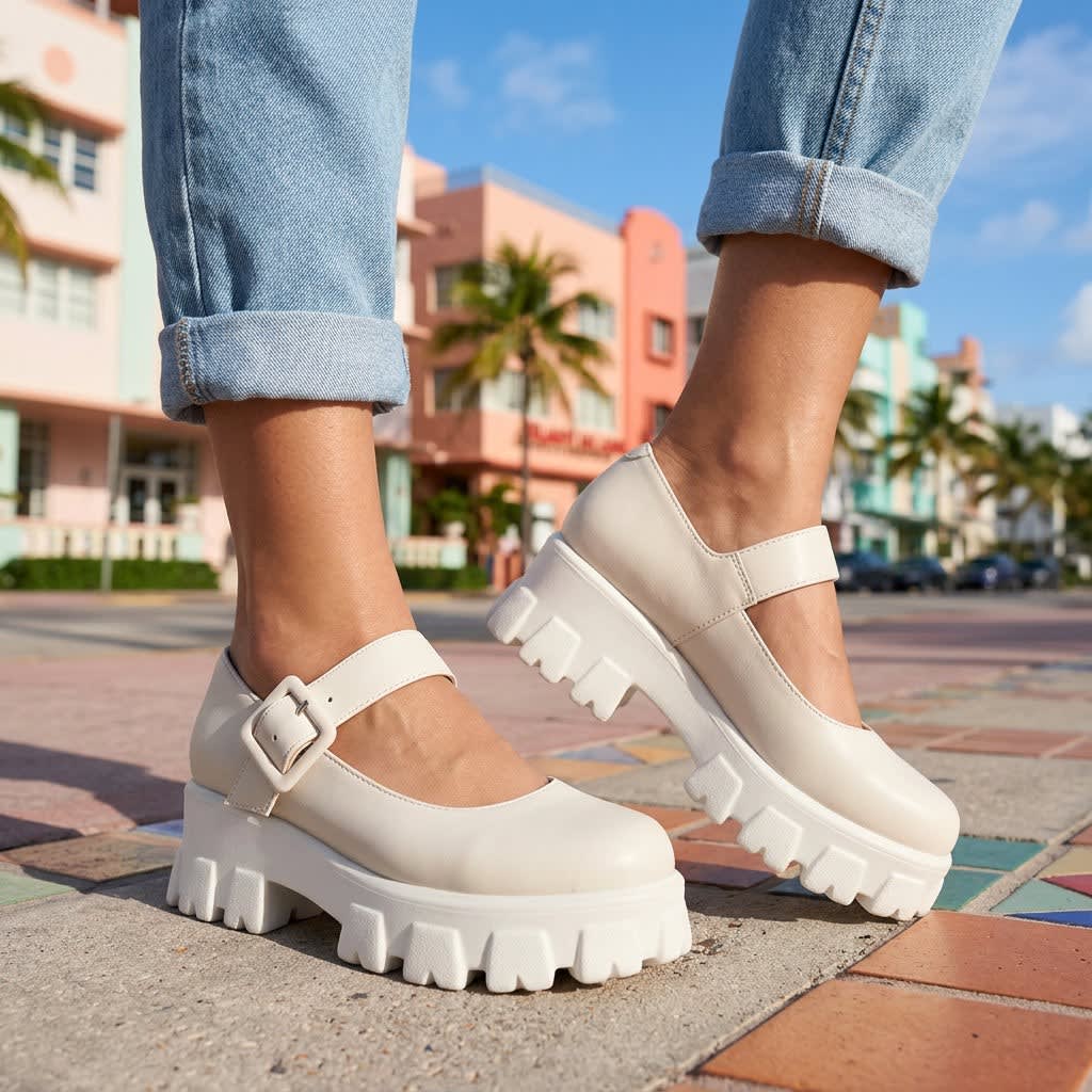 Avalon Chunky Platform Mary Jane Flats_2