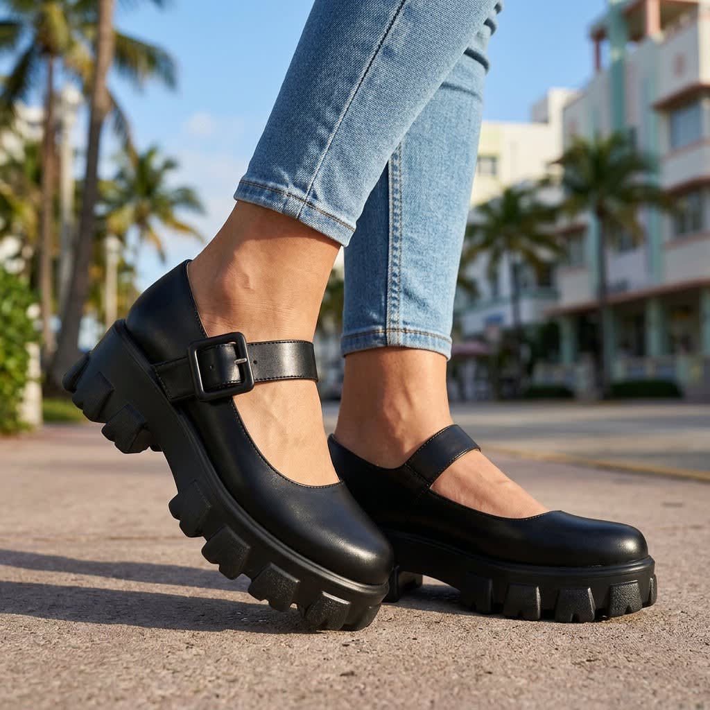 Avalon Chunky Platform Mary Jane Flats_5