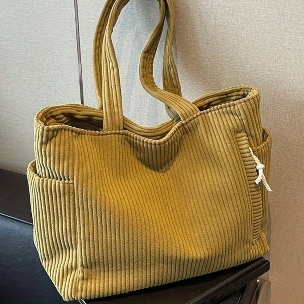 Tara Corduroy Oversized Tote Bag