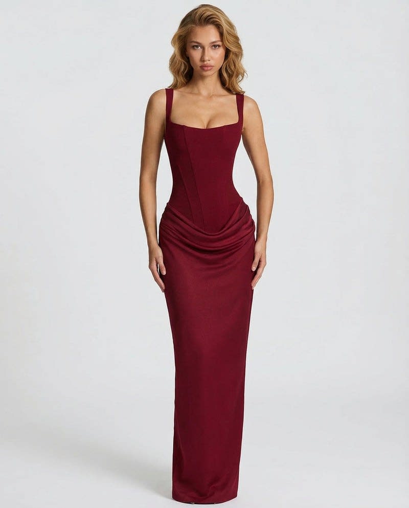 Beatriz Satin Corset Maxi Dress_16
