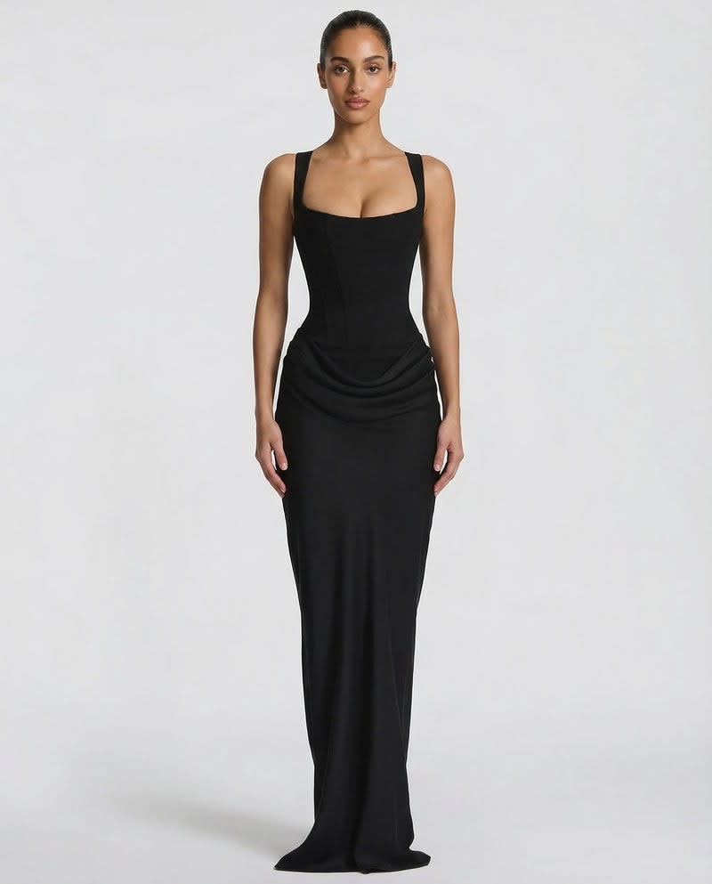 Beatriz Satin Corset Maxi Dress_5