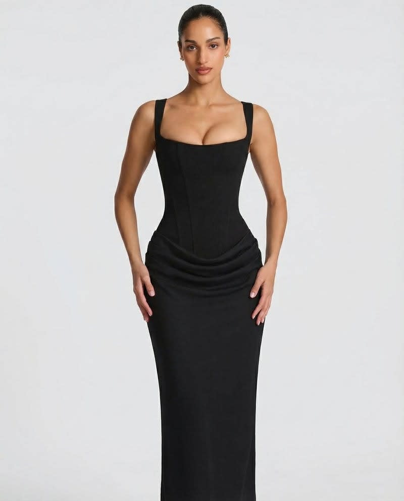 Beatriz Satin Corset Maxi Dress_7