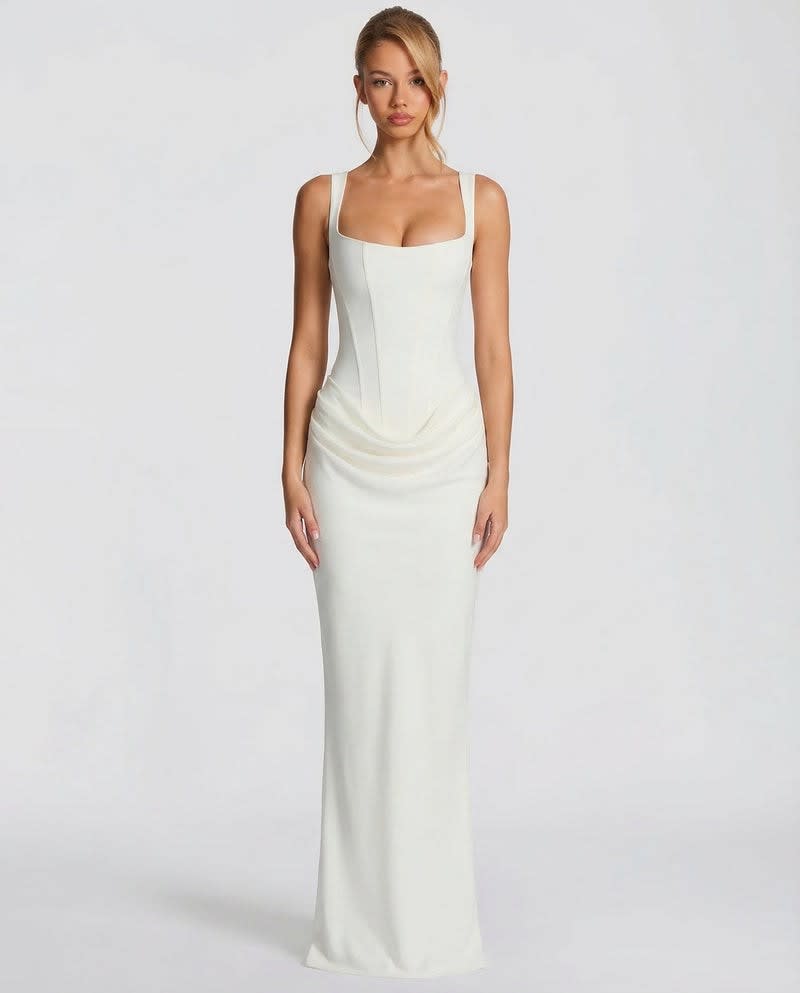 Beatriz Satin Corset Maxi Dress_9