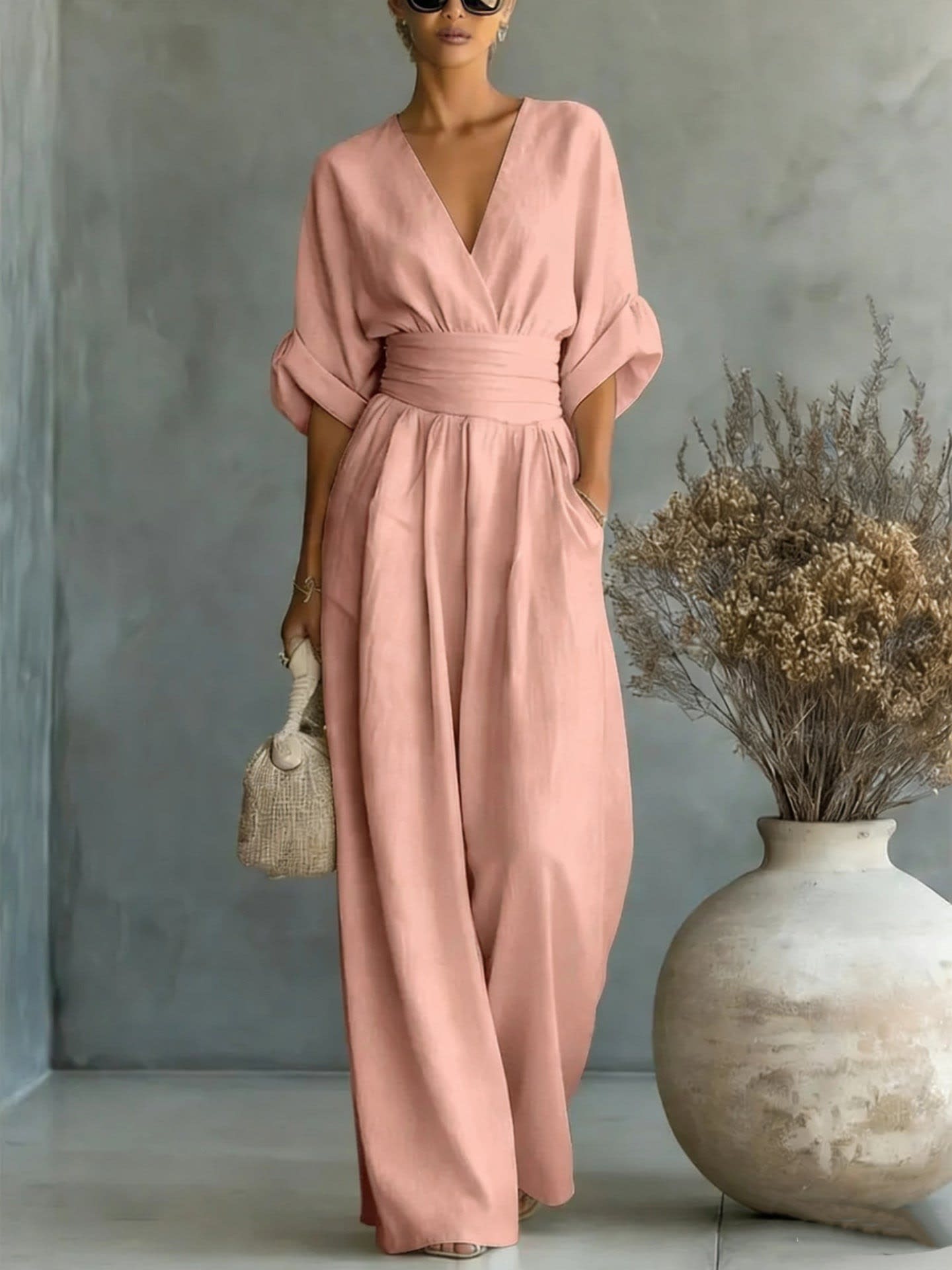 Silvana Linen Wide Leg Jumpsuit_10