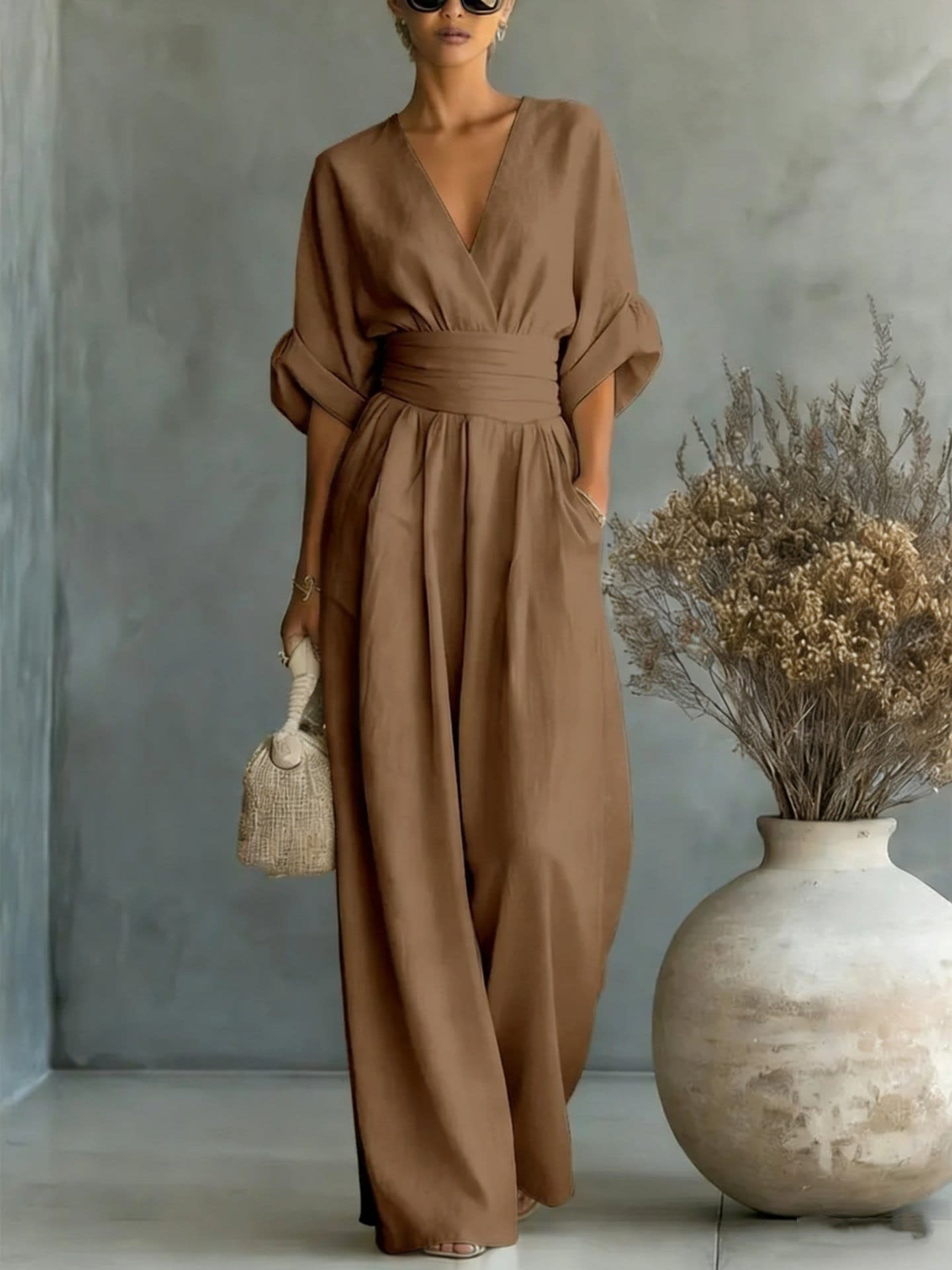 Silvana Linen Wide Leg Jumpsuit_14
