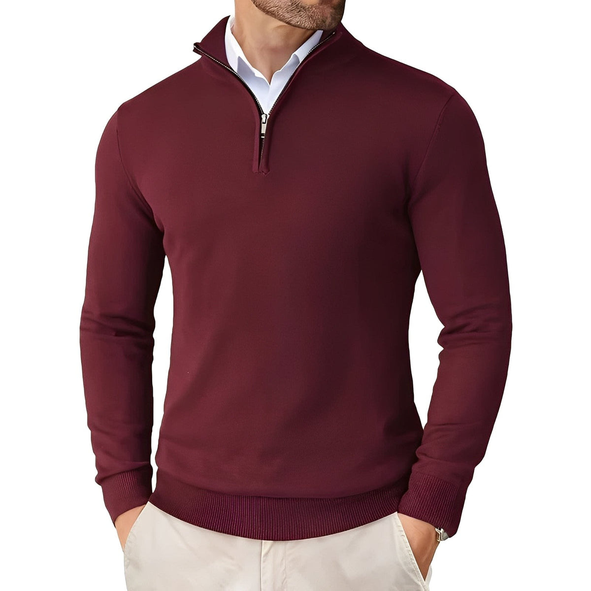 Elliot Quarter Zip Knit Sweater_2