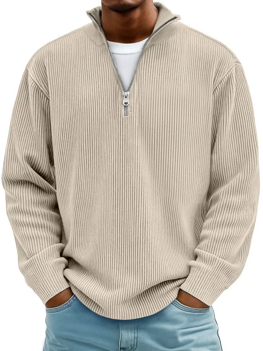 Owen Ribbed Quarter Zip Sweater_7