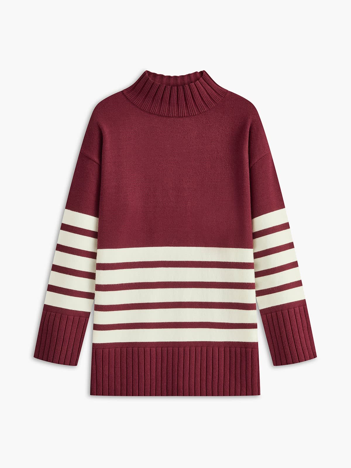 Idunn Striped Mock Neck Sweater_5