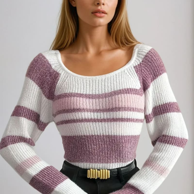 Ragna Striped Slim Fit Sweater_1