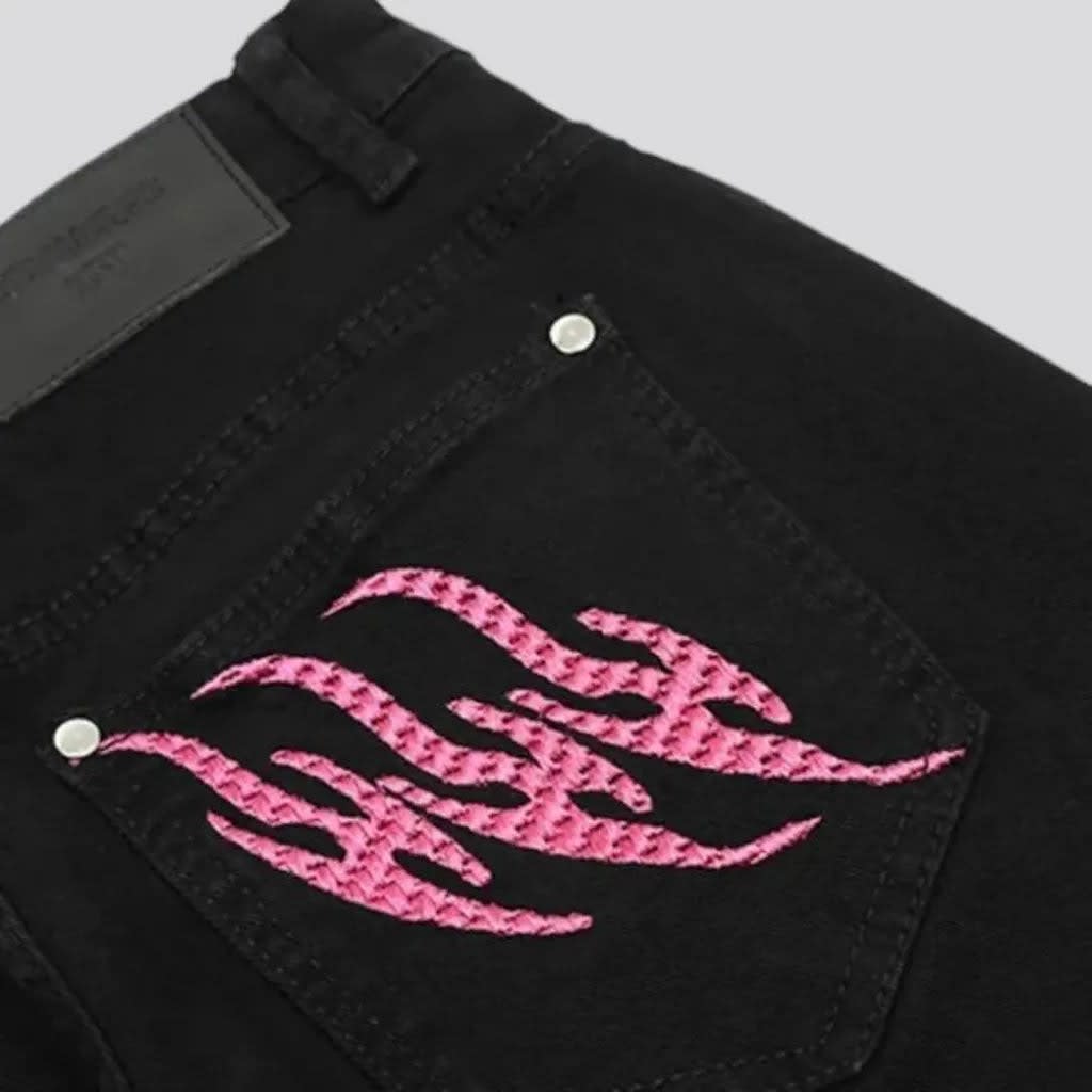 Silas Black Studded Bootcut Jeans_8