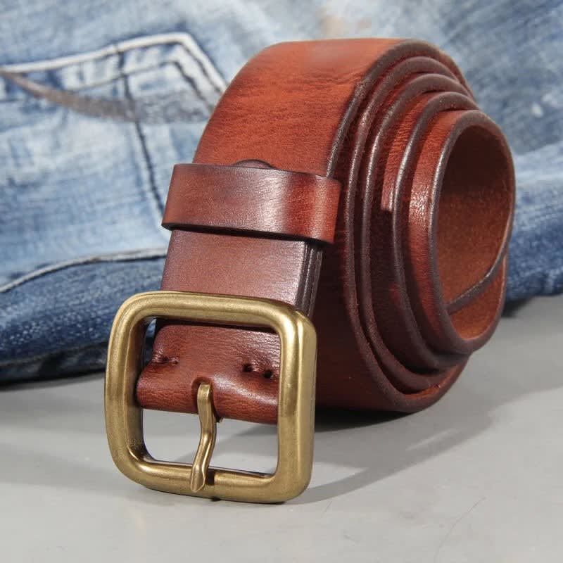 Paxton Brass Buckle Leather Belt_2